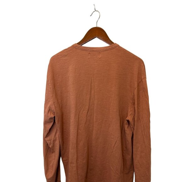 COTTON ON GARMENTS COTTON CREWNECK TShirt Brown Long Sleeve Size Large - Picture 5 of 6
